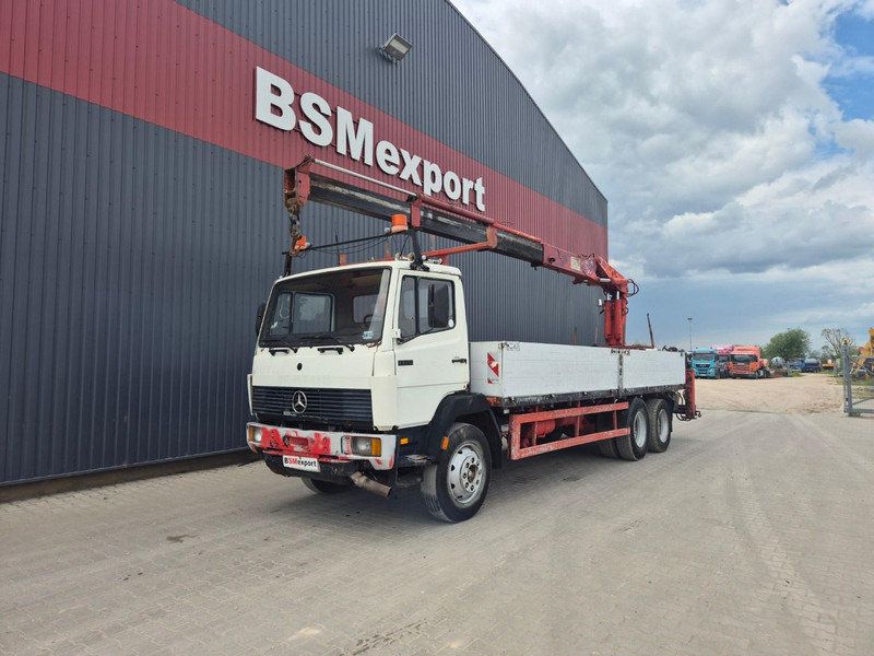 Mercedes-Benz 1320 + HMF 6.5 ton crane - Dropside/ Flatbed truck, Crane truck: picture 1 Mercedes-Benz 1320 + HMF 6.5 ton crane - Dropside/ Flatbed truck, Crane truck: picture 1