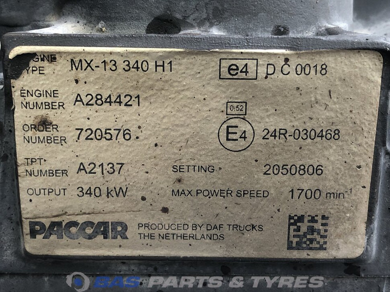 DAF CF Euro 6 Motor DAF MX13 340 H1 1926342 - Engine for Truck: picture 5 DAF CF Euro 6 Motor DAF MX13 340 H1 1926342 - Engine for Truck: picture 5