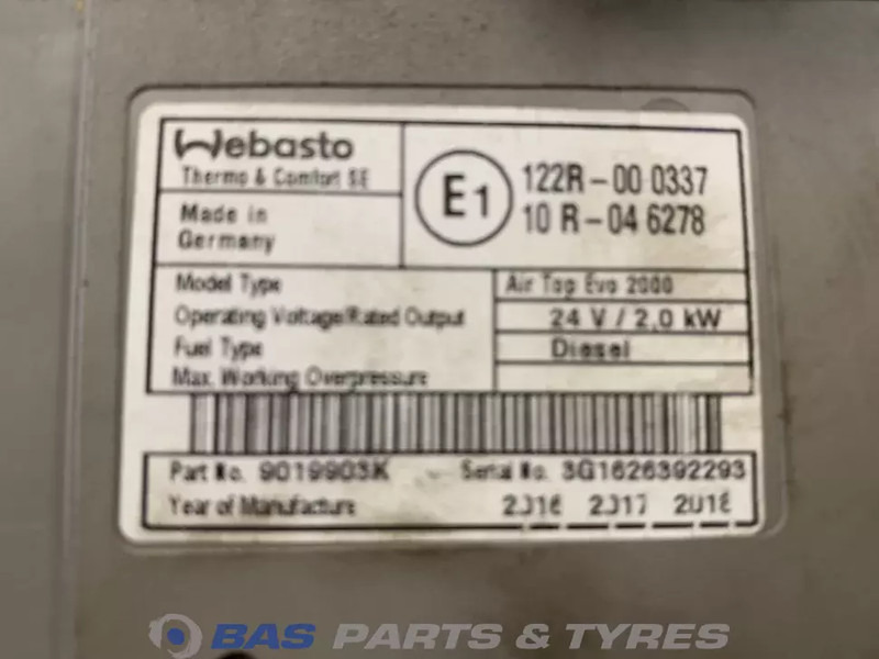Webasto FH4 AirTop Evo 2000 Standkachel 84025006 - Heating/ Ventilation for Truck: picture 4 Webasto FH4 AirTop Evo 2000 Standkachel 84025006 - Heating/ Ventilation for Truck: picture 4