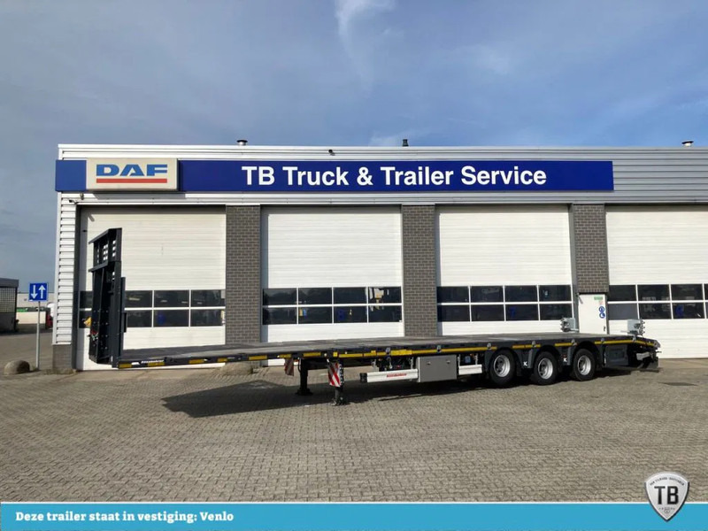 Kässbohrer SPA M3 / 1N - 18 / 27 Heavy Duty uitschuifbare vlakke mega trailer met liftas, rongen en oprijplaten - Closed box semi-trailer: picture 1 Kässbohrer SPA M3 / 1N - 18 / 27 Heavy Duty uitschuifbare vlakke mega trailer met liftas, rongen en oprijplaten - Closed box semi-trailer: picture 1