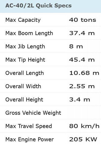 Terex AC40-2L - All terrain crane: picture 4 Terex AC40-2L - All terrain crane: picture 4