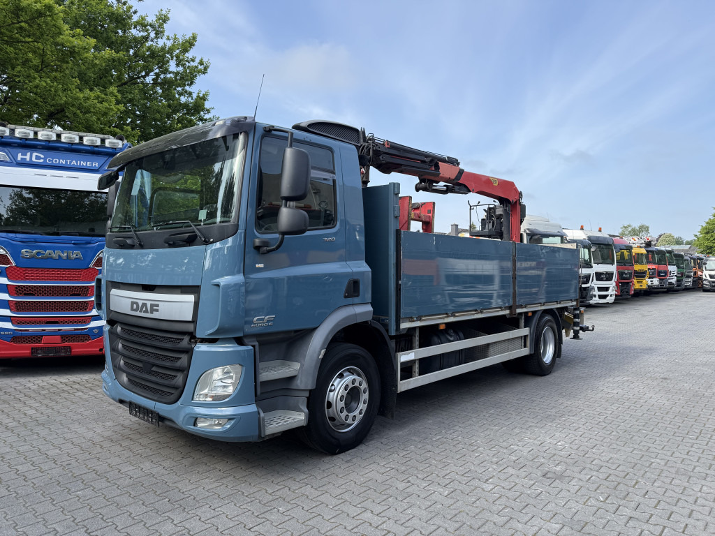Daf CF320 Palfinger PK12001L Baustoffkran - Crane truck, Dropside/ Flatbed truck: picture 1 Daf CF320 Palfinger PK12001L Baustoffkran - Crane truck, Dropside/ Flatbed truck: picture 1