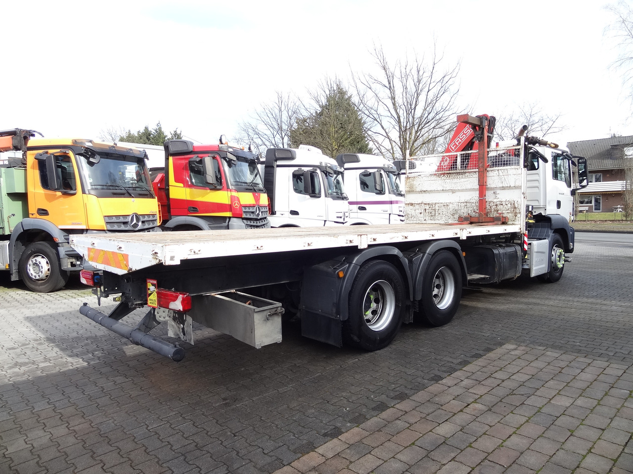 Dropside/ Flatbed truck, Crane truck MAN TGS 26.320 6X4 BB mit Kran Fassi F175: picture 12