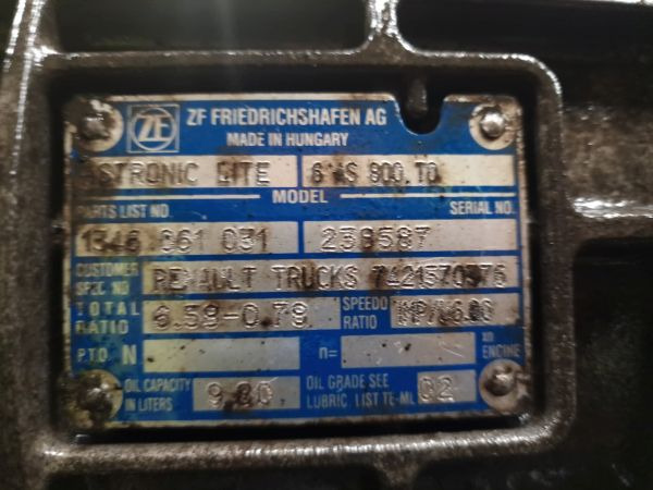 ZF Ecolite 6AS800TO Gearbox - Gearbox: picture 2 ZF Ecolite 6AS800TO Gearbox - Gearbox: picture 2