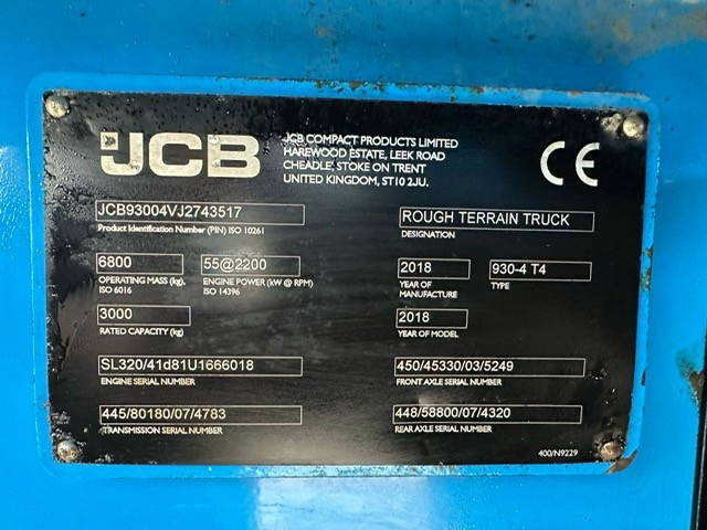 JCB 930-4 T4 - Rough terrain forklift: picture 3 JCB 930-4 T4 - Rough terrain forklift: picture 3