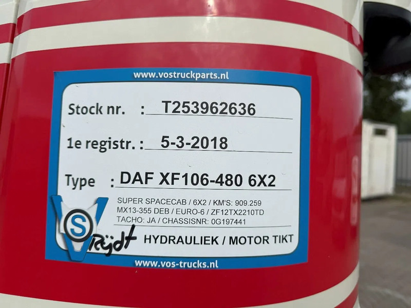 Tractor unit DAF XF106-480 / ENGINE PROBLEMS / NL TRUCK / HYDRAULICS / PARKCOOL / DEB / LWDS / SMART TACHO / ALCOA / EURO-6 / 2018: picture 18