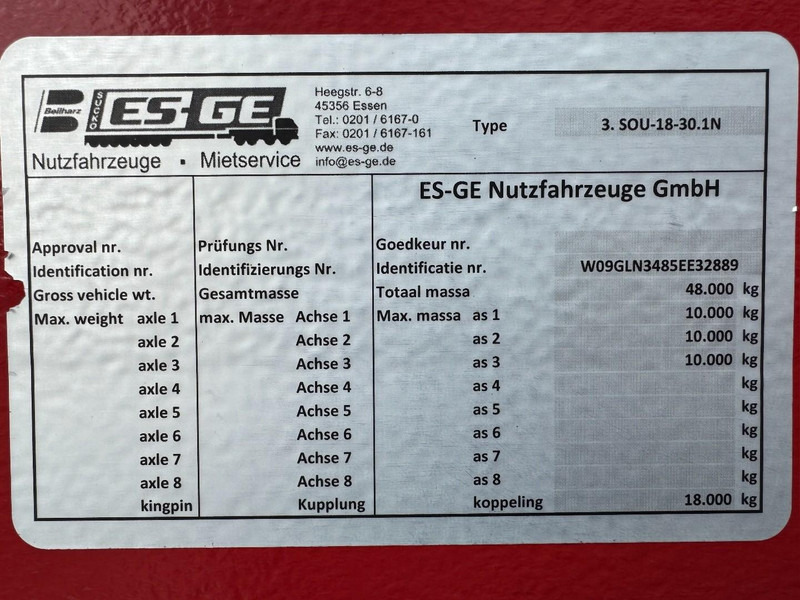 Low loader semi-trailer ES-GE 3.SOU-18-30.1N, Extandable, 480 Ramps,: picture 7