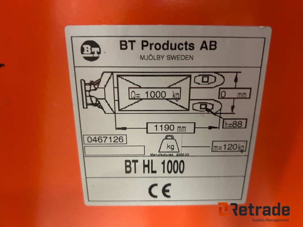 Jekke tralle fra BT HL 1000 - Pallet truck: picture 4 Jekke tralle fra BT HL 1000 - Pallet truck: picture 4
