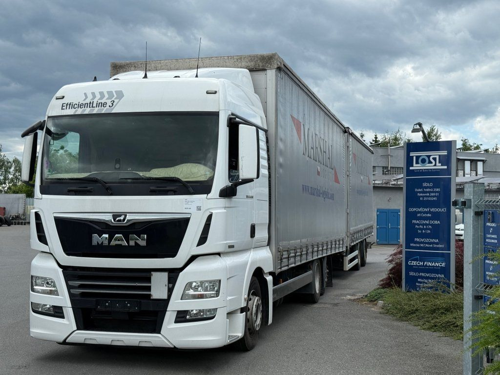 MAN TGX24.510 EURO 6 6x2 + Wecon - Curtainsider truck, Curtainsider trailer: picture 1 MAN TGX24.510 EURO 6 6x2 + Wecon - Curtainsider truck, Curtainsider trailer: picture 1