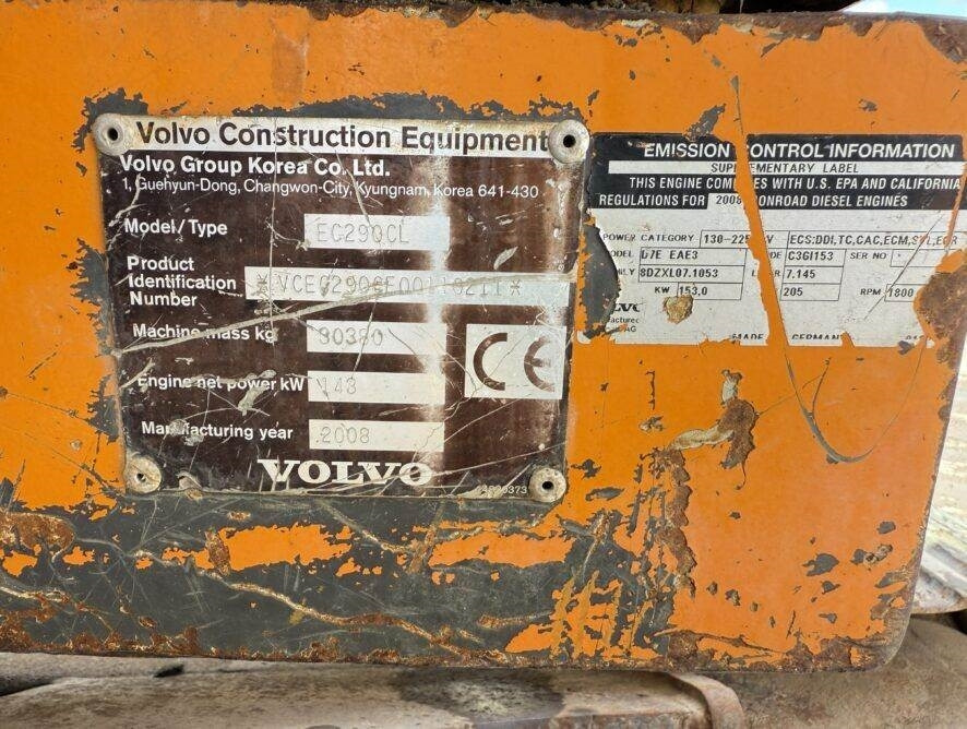 Volvo EC290CL  - Crawler excavator: picture 5 Volvo EC290CL  - Crawler excavator: picture 5