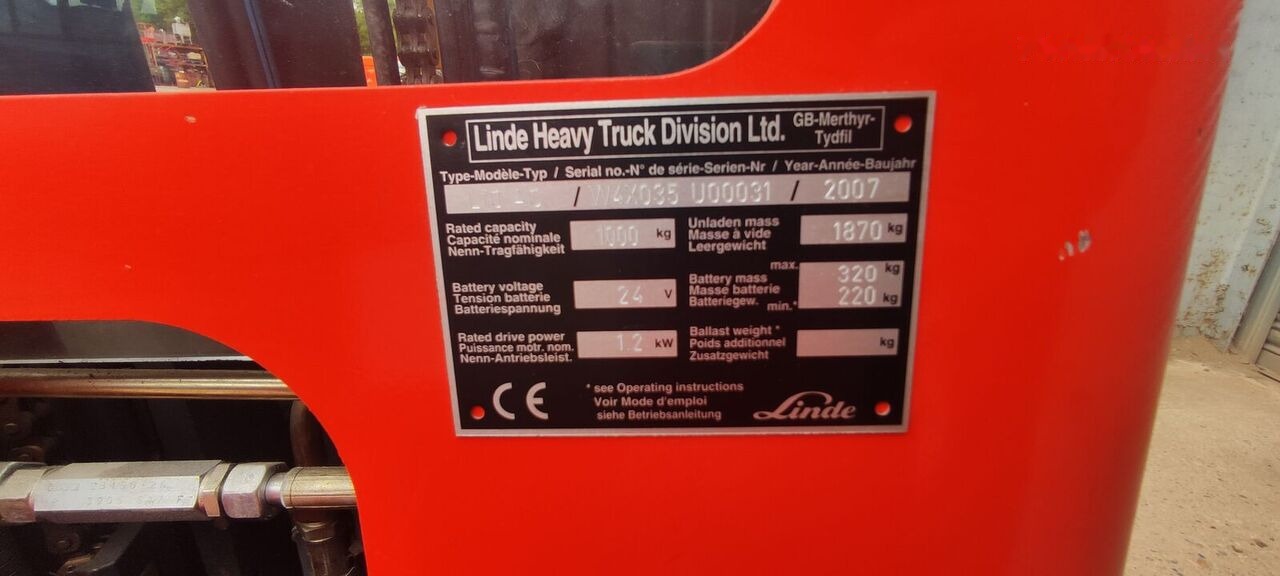 Linde L10AC - Electric forklift: picture 4 Linde L10AC - Electric forklift: picture 4