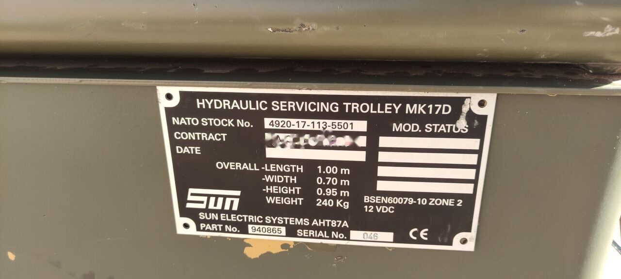 SUN AHT87A - Ground power unit: picture 4 SUN AHT87A - Ground power unit: picture 4