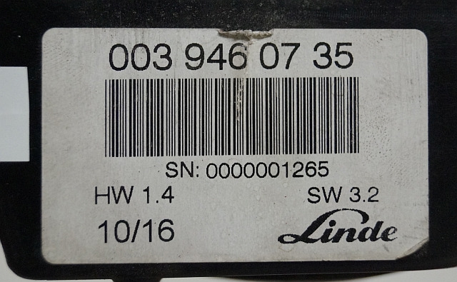 Linde 0039460735 | Display SW3.2 HW 1,4 sn. 0000001265 - Dashboard for Material handling equipment: picture 2 Linde 0039460735 | Display SW3.2 HW 1,4 sn. 0000001265 - Dashboard for Material handling equipment: picture 2