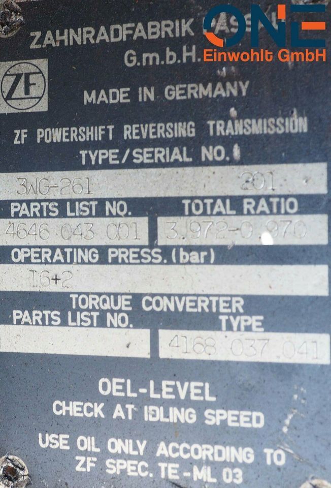 Getriebe ZF 3WG-261, 4646 043 001 - Gearbox: picture 5 Getriebe ZF 3WG-261, 4646 043 001 - Gearbox: picture 5