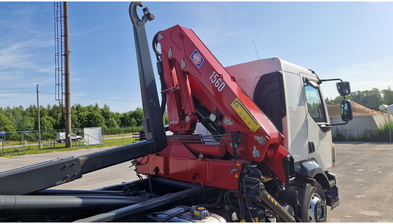 Hook lift truck, Crane truck Volvo FL280 4X2 HMF 1560 + platform: picture 12
