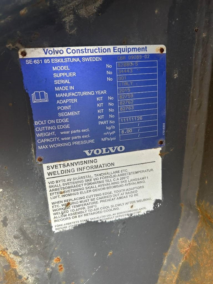 Volvo L350F Rock Bucket (Volvo) - Bucket for Construction machinery: picture 5 Volvo L350F Rock Bucket (Volvo) - Bucket for Construction machinery: picture 5