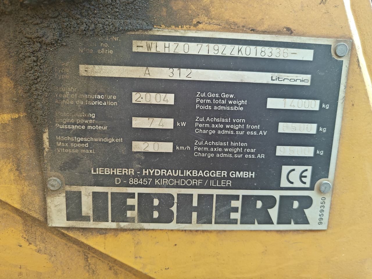 Wheel excavator LIEBHERR A312: picture 19 Wheel excavator LIEBHERR A312: picture 19