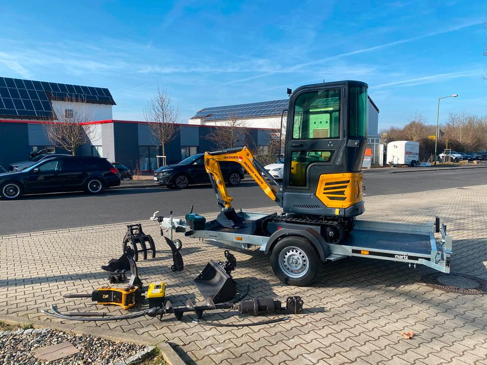 Minibagger BK950KS + Anhänger + Zubehör *INKL.19% MWST*BERGER KRAUS*KABINE*SOFORT!* - Mini excavator, Trailer: picture 3 Minibagger BK950KS + Anhänger + Zubehör *INKL.19% MWST*BERGER KRAUS*KABINE*SOFORT!* - Mini excavator, Trailer: picture 3