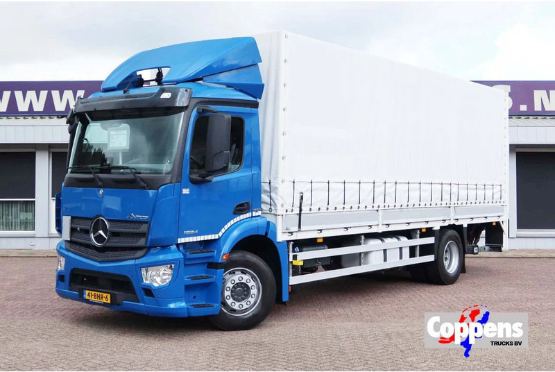 Box truck Mercedes-Benz Antos 1924L Huif + Klep Dhollandia 2000 KG Euro 6: picture 1