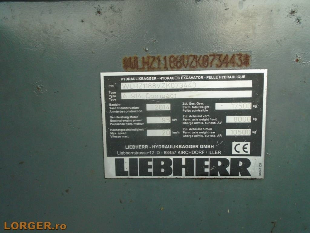 Wheel excavator Liebherr A 914 Compact: picture 13