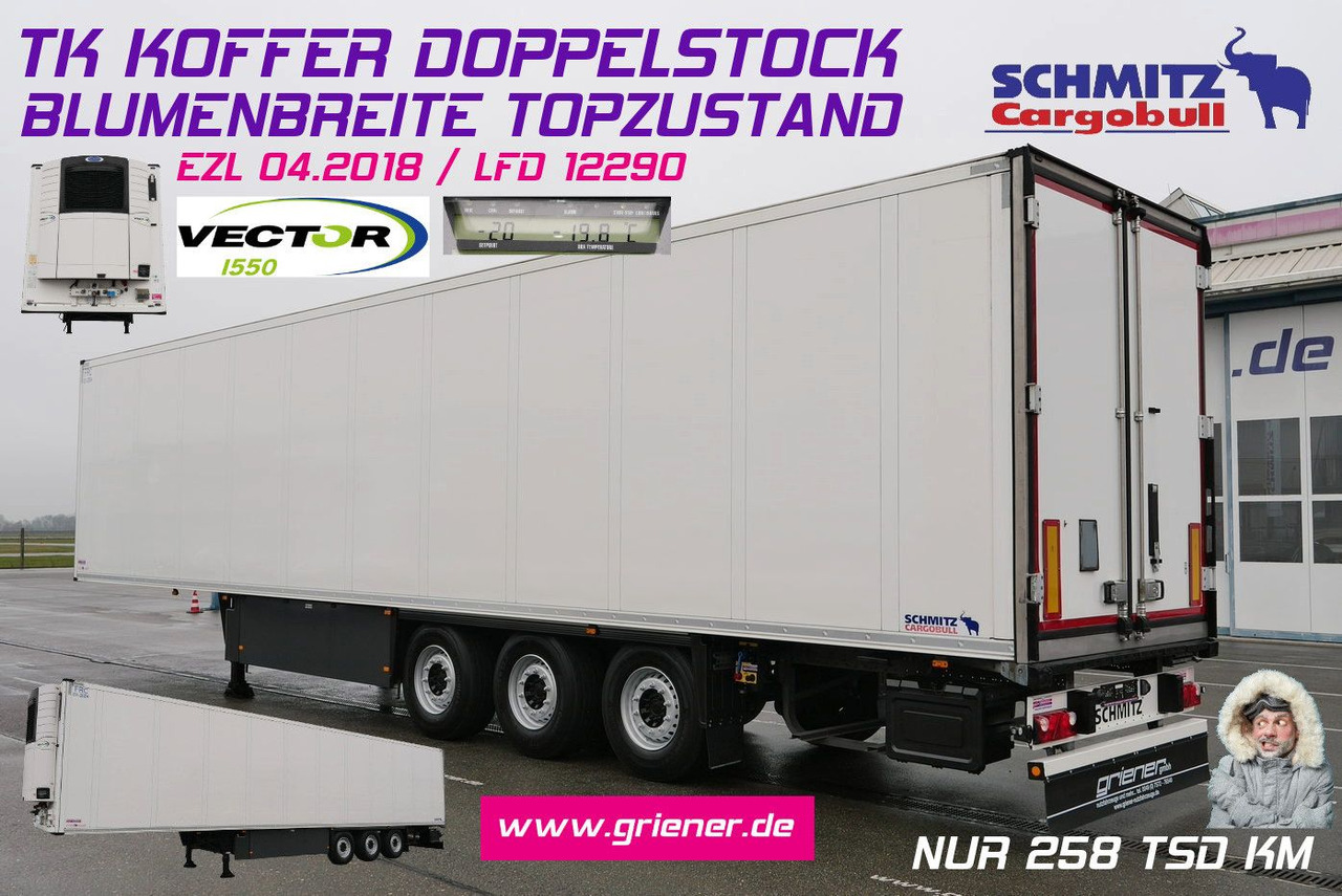 Schmitz Cargobull SKO 24/CARRIER 1550/DOPPELSTOCK/BLUMEN 258tsd km - Closed box semi-trailer: picture 1 Schmitz Cargobull SKO 24/CARRIER 1550/DOPPELSTOCK/BLUMEN 258tsd km - Closed box semi-trailer: picture 1