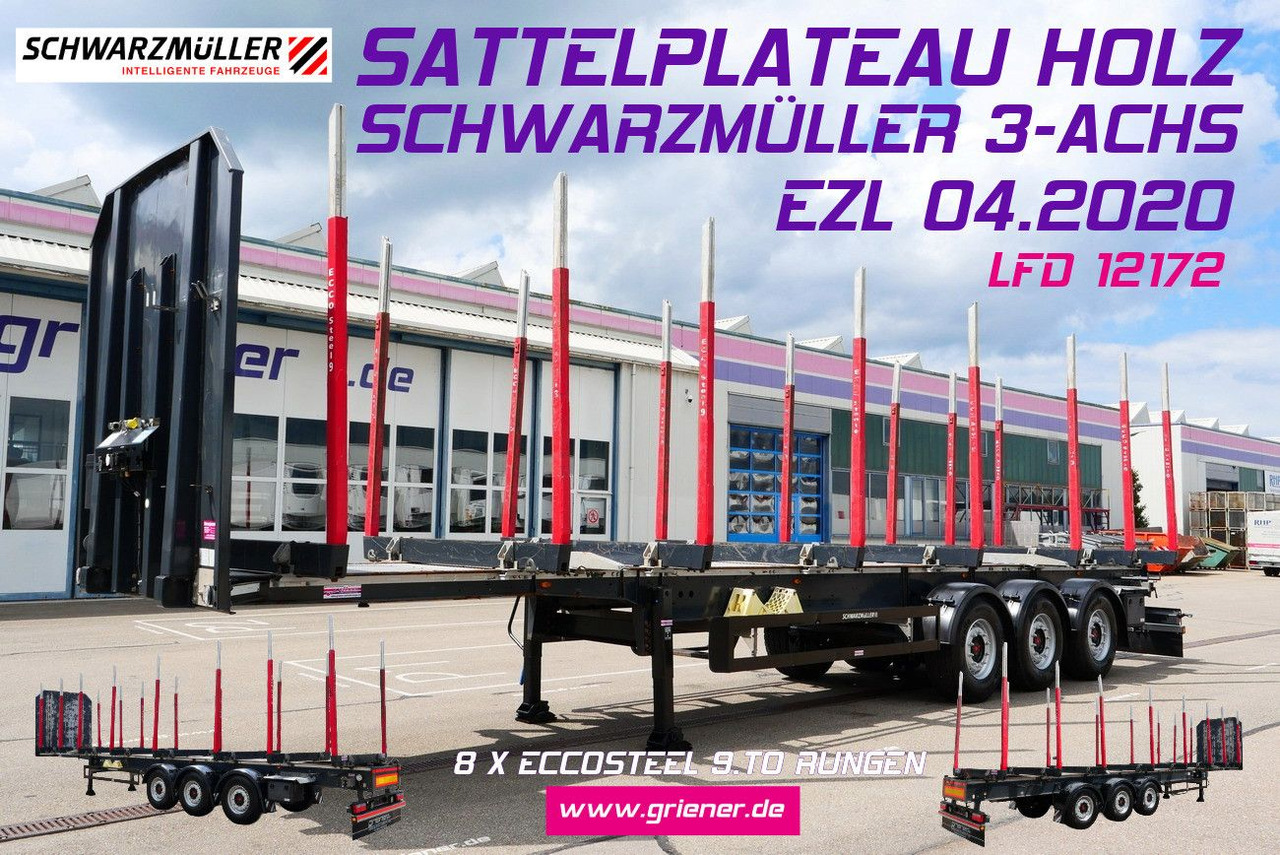 Schwarzmüller Y serie /RUNGENSATTEL HOLZ ECCO STEEL 9to /8 x - Timber semi-trailer: picture 1 Schwarzmüller Y serie /RUNGENSATTEL HOLZ ECCO STEEL 9to /8 x - Timber semi-trailer: picture 1