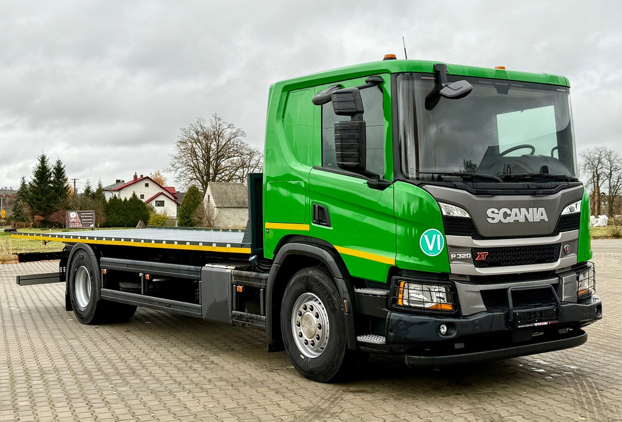 SCANIA P320 / PLATFORMA / NOWY / 5 TYŚ KM / SYPIALKA / 2023 ROK / CAŁA NA PODUSZKACH / 7.7 M DŁUGOŚCI / LAWETA / DO PRZEWOZU MASZYN ROLNICZYCH ITP - Dropside/ Flatbed truck: picture 1 SCANIA P320 / PLATFORMA / NOWY / 5 TYŚ KM / SYPIALKA / 2023 ROK / CAŁA NA PODUSZKACH / 7.7 M DŁUGOŚCI / LAWETA / DO PRZEWOZU MASZYN ROLNICZYCH ITP - Dropside/ Flatbed truck: picture 1