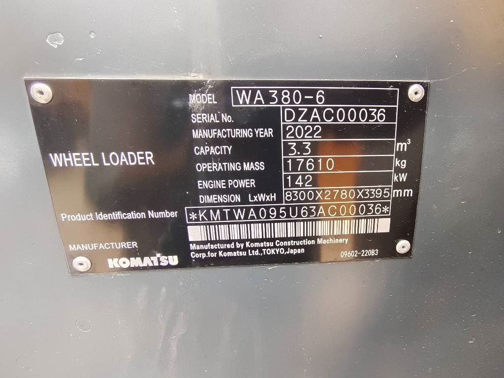 Komatsu WA 380 - Wheel excavator: picture 4 Komatsu WA 380 - Wheel excavator: picture 4