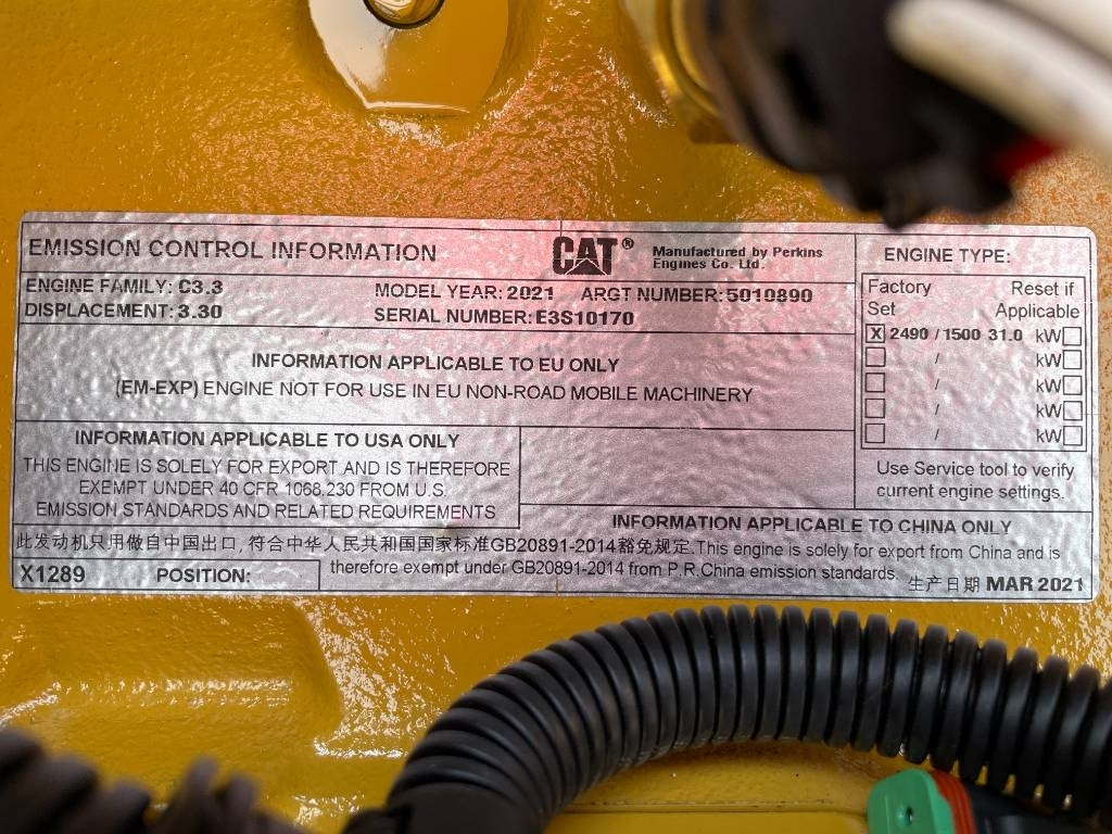 New Generator set CAT DE33GC - 33 kVA Stand-by Generator Set - DPX-18204: picture 12