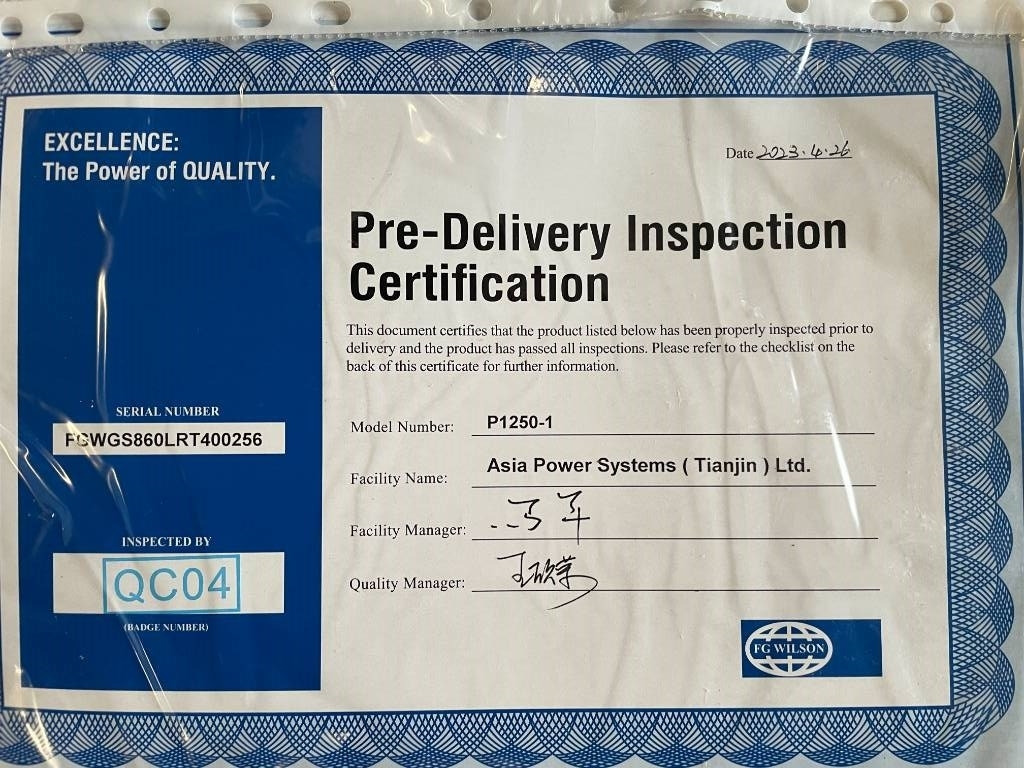 New Generator set FG Wilson P1250-1 - 1250 kVA Open Genset - DPX-16028-O: picture 20