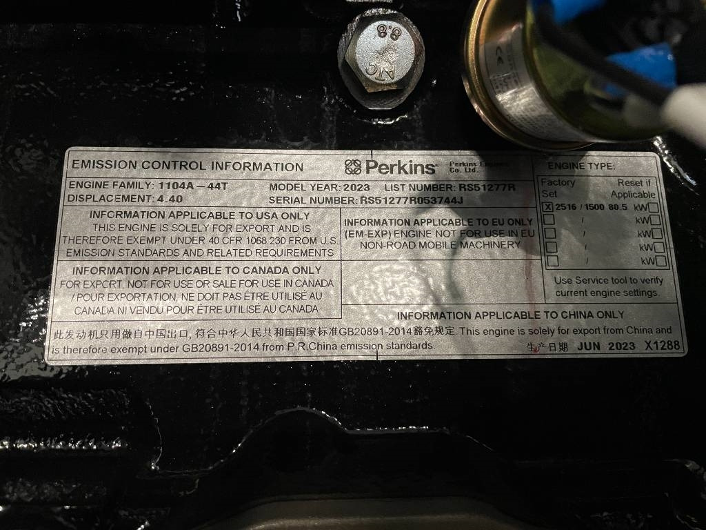Leasing of Perkins 1104A-44TG2 - 88 kVA Generator - DPX-19805  Perkins 1104A-44TG2 - 88 kVA Generator - DPX-19805: picture 12
