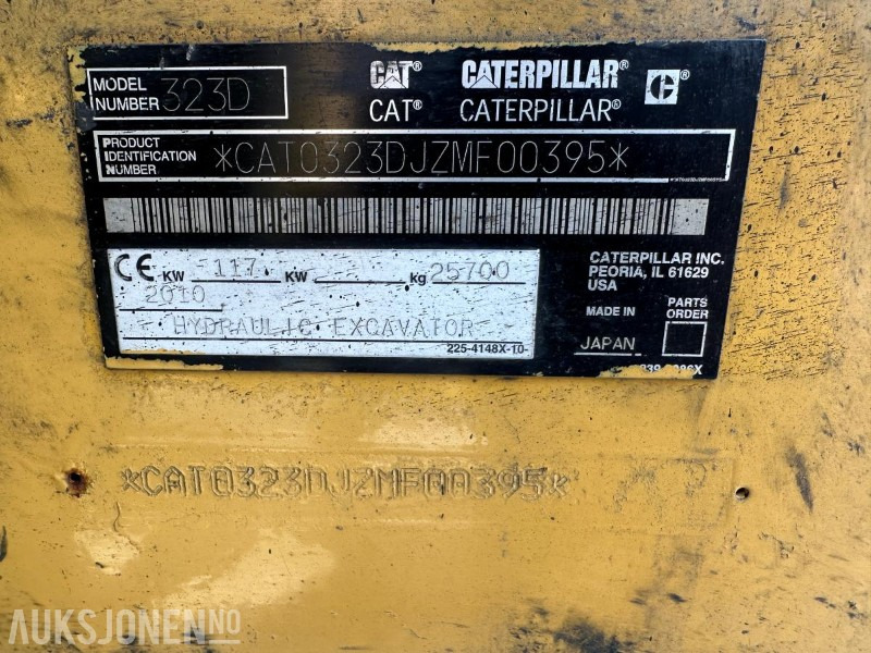 2010 CAT 323D GRAVEMASKIN - 14167 TIMER - Excavator: picture 4 2010 CAT 323D GRAVEMASKIN - 14167 TIMER - Excavator: picture 4
