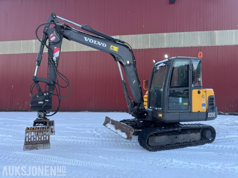 2010 Volvo EC55C gravemaskin med 2 skuffer og klype med rotator - Excavator: picture 1 2010 Volvo EC55C gravemaskin med 2 skuffer og klype med rotator - Excavator: picture 1