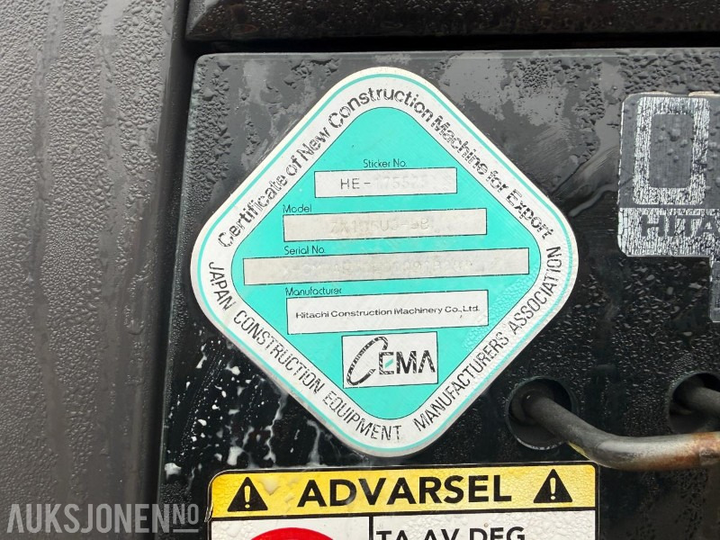 Excavator 2014 Hitachi Zaxis 135us BELTEGRAVER ENGCON TILTROTATOR SERVICEHISTORIKK SENTRALSMØRING 2 SKUFFER: picture 32