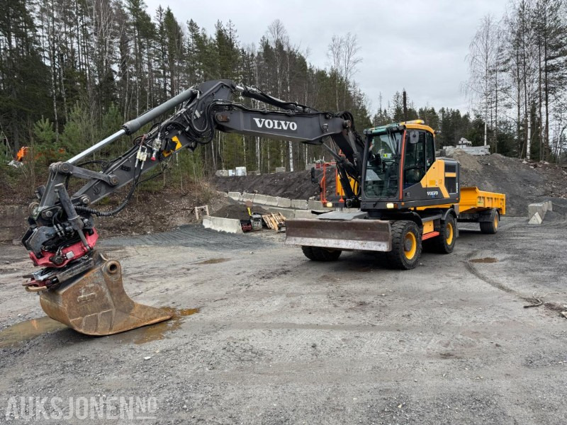 2016 Volvo EW160E hjulgraver med henger / rototilt / skuffe - Excavator: picture 1 2016 Volvo EW160E hjulgraver med henger / rototilt / skuffe - Excavator: picture 1