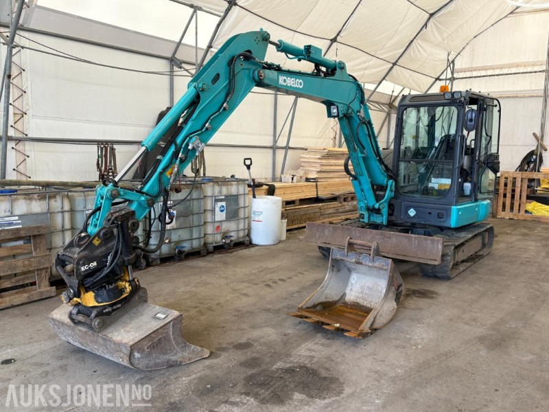 2018 Kobelco SK55SRX-6 - 2 skuffer - tiltrotator - sertifisert til 10/25 - 3 663 motortimer - Excavator: picture 1 2018 Kobelco SK55SRX-6 - 2 skuffer - tiltrotator - sertifisert til 10/25 - 3 663 motortimer - Excavator: picture 1