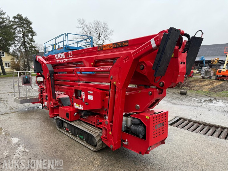 Aerial platform 2022 CMC S23 spiderlift, 23m arb.høyde, automatisk nivellering, merkefrie belter, radiokontroll, Diesel/ 230V: picture 7