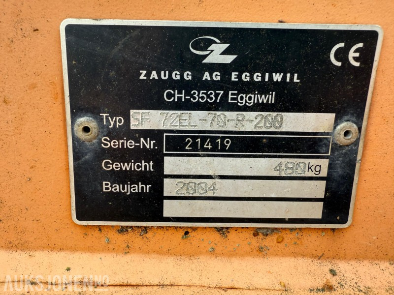 2004 Zaugg SF72EL snøfreser - Agricultural machinery: picture 4 2004 Zaugg SF72EL snøfreser - Agricultural machinery: picture 4