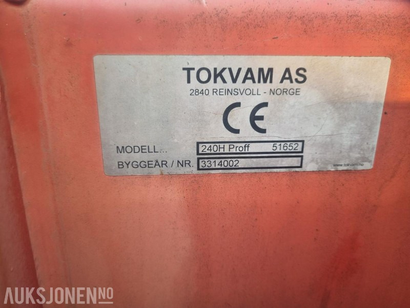 2014 Tokvam h240proff snøfreser - Tillegshydralikk - Store BM Feste - Attachment for Construction machinery: picture 2 2014 Tokvam h240proff snøfreser - Tillegshydralikk - Store BM Feste - Attachment for Construction machinery: picture 2
