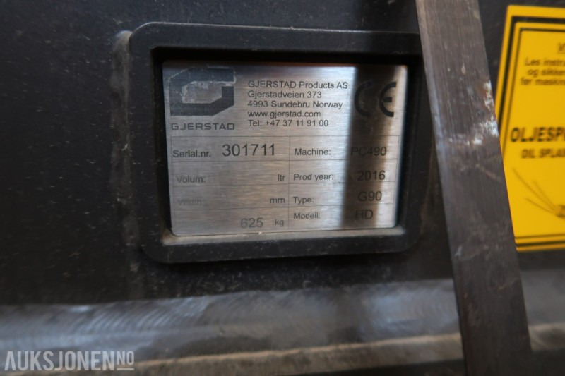 2016 Gjerstad hydraulisk HK-Feste til 50 tonns maskin G90/S90 - Attachment for Construction machinery: picture 5 2016 Gjerstad hydraulisk HK-Feste til 50 tonns maskin G90/S90 - Attachment for Construction machinery: picture 5