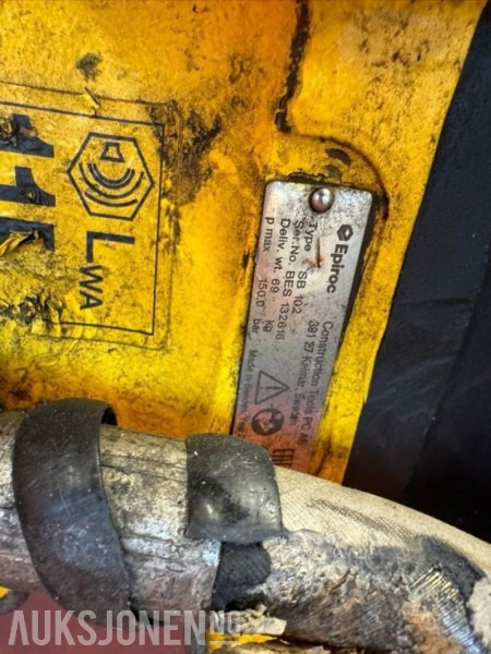 Pigghammer til minigraver Atlas Copco SB 102 / 69 kg / p max 150 bar / feste S30 / 180 modell 2020 - Other machinery: picture 4 Pigghammer til minigraver Atlas Copco SB 102 / 69 kg / p max 150 bar / feste S30 / 180 modell 2020 - Other machinery: picture 4