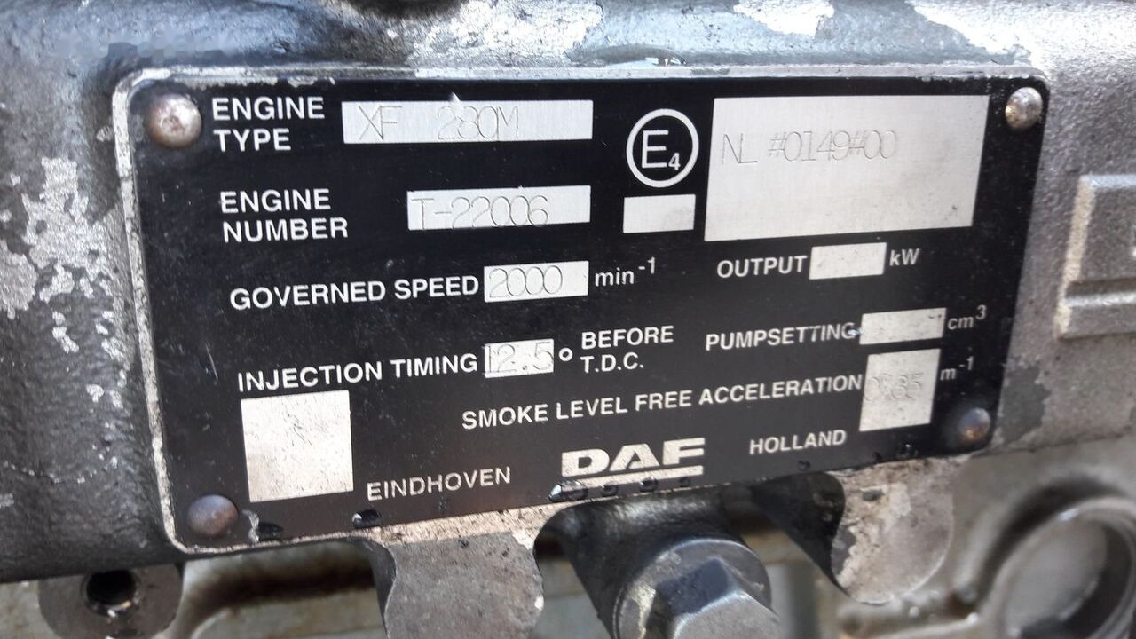 DAF XF280M DAF XF 95 - Engine for Truck: picture 3 DAF XF280M DAF XF 95 - Engine for Truck: picture 3