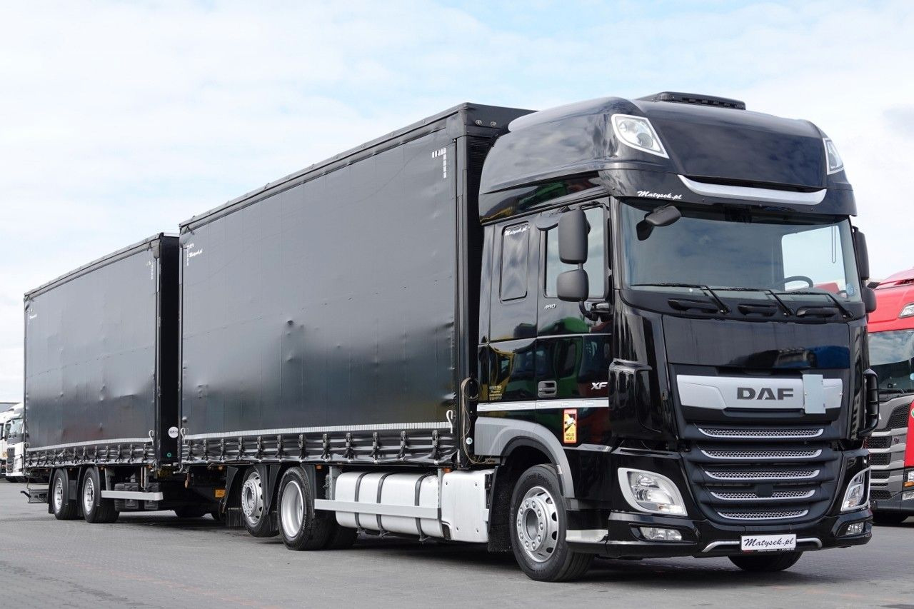 DAF XF 480 / ZESTAW TANDEM / 120 M3 / PRZEJAZDOWY / - Curtainsider truck: picture 1 DAF XF 480 / ZESTAW TANDEM / 120 M3 / PRZEJAZDOWY / - Curtainsider truck: picture 1