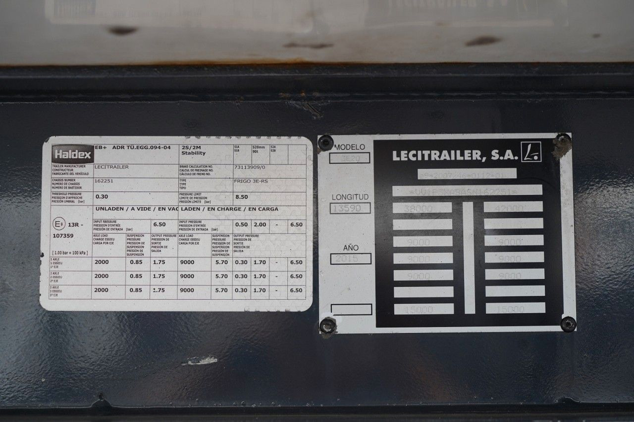 Refrigerator semi-trailer LeciTrailer CHŁODNIA / CARRIER VECTOR 1350 /  OŚ PODNOSZONA: picture 19