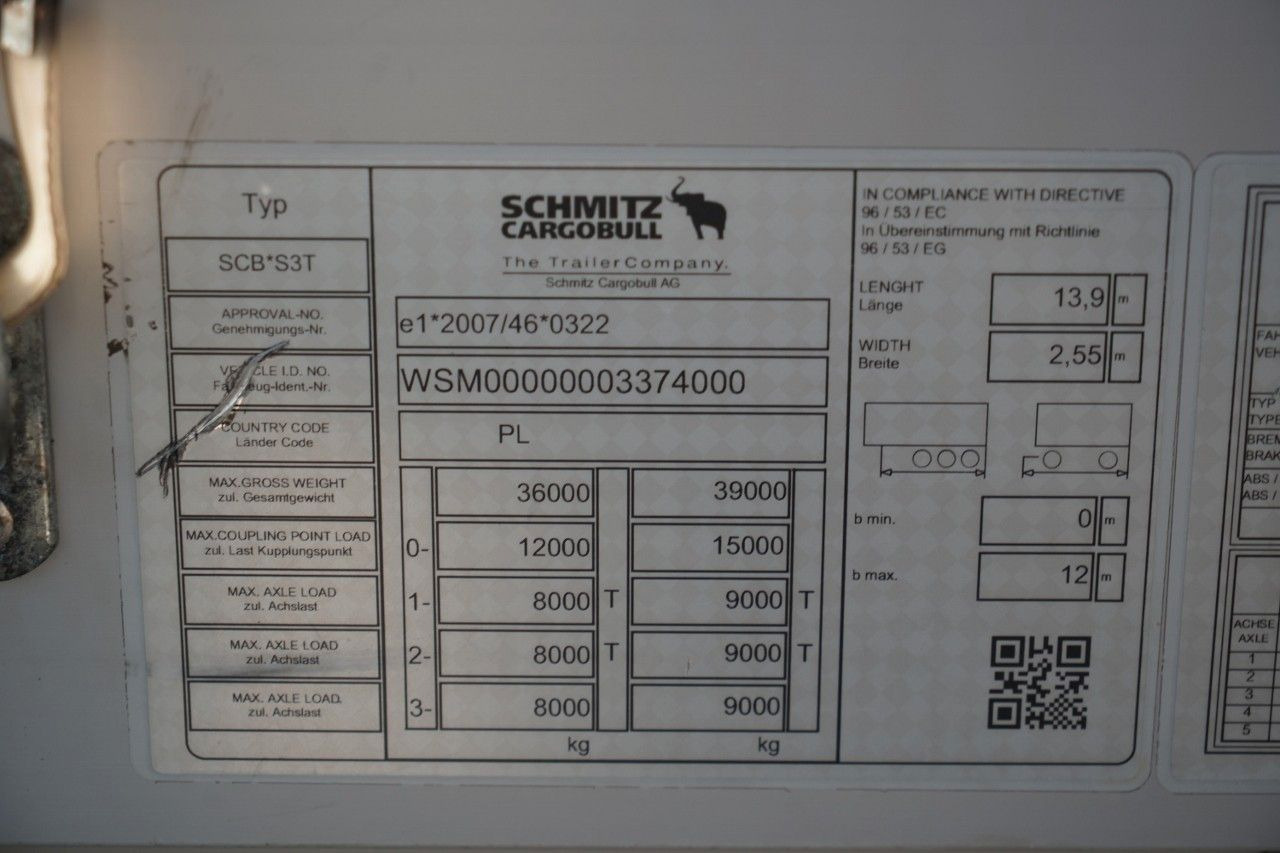 Curtainsider semi-trailer Schmitz Cargobull FIRANKA / STANDARD / MULDA DO STALI - 9 M / DACH: picture 26 Curtainsider semi-trailer Schmitz Cargobull FIRANKA / STANDARD / MULDA DO STALI - 9 M / DACH: picture 26