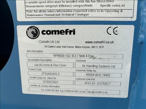 Food processing equipment Comefri NPA630RD Centrifugal fan: picture 6 Food processing equipment Comefri NPA630RD Centrifugal fan: picture 6