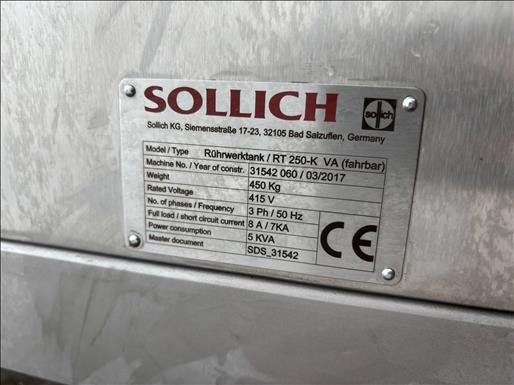 Food processing equipment Sollich RT250K Chocolate Tanks: picture 10 Food processing equipment Sollich RT250K Chocolate Tanks: picture 10