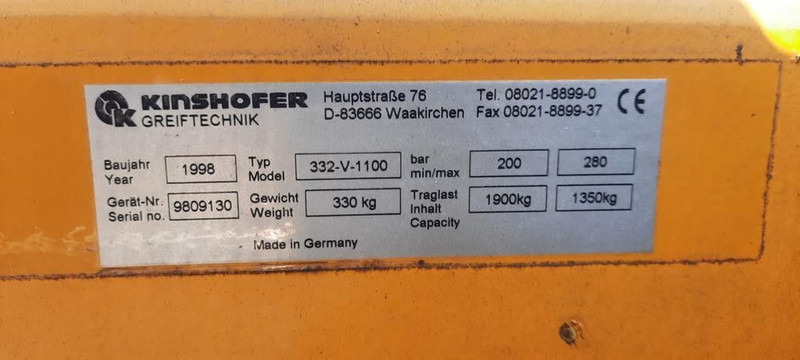 JCB Steinzange Kinshofer - Clamp: picture 5 JCB Steinzange Kinshofer - Clamp: picture 5