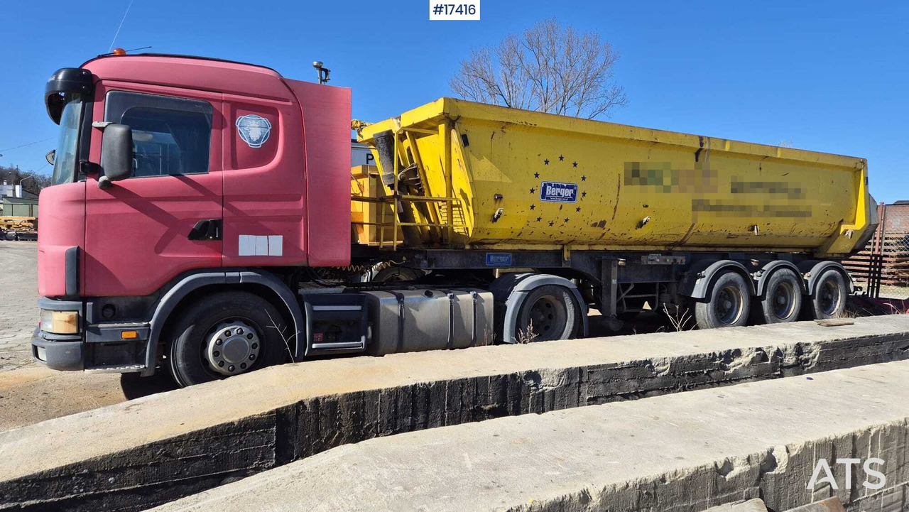 Tractor SCANIA 124L 420KM (2003) + BERGER tipper semi-trailer (2007) - Tractor unit: picture 1 Tractor SCANIA 124L 420KM (2003) + BERGER tipper semi-trailer (2007) - Tractor unit: picture 1