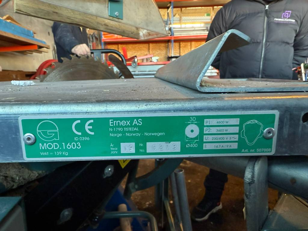 Tool/ Equipment Ernex 1603 230/400 V gjerdesag med rullebord: picture 6